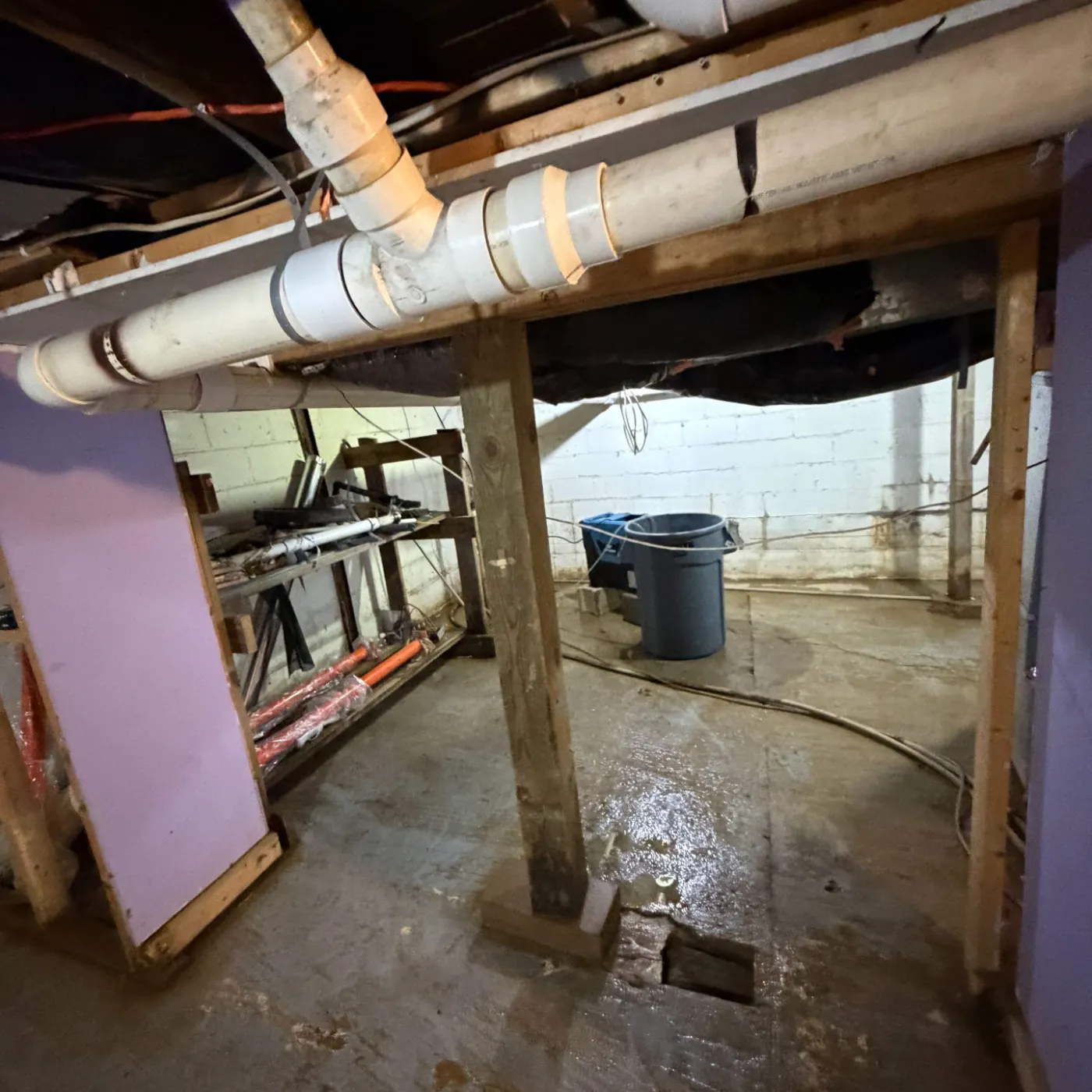Plumbing Leak Water Damage in New Augusta: Wall and Floor Repair
